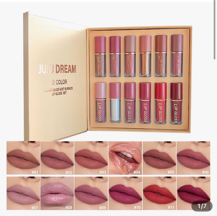 12pcs Liquid Matte Lip Gloss Set