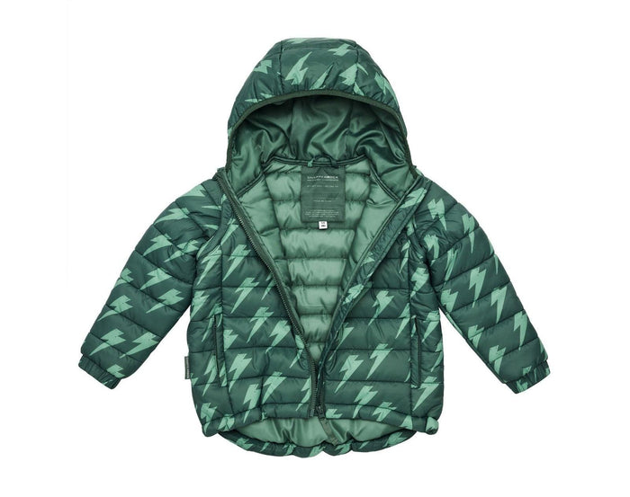 Snapper Rock - 2 in 1 Puffer Jacket & Vest - Lightning Bolt - Available at www.tenlittle.com