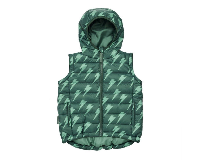 Snapper Rock - 2 in 1 Puffer Vest - Lightning Bolt - Available at www.tenlittle.com
