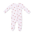 2 Way Ruffle Back Zipper Footie-Mini Football Hearts