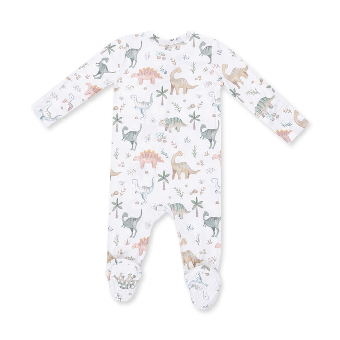 2 Way Zipper Footie- Sweet Baby Dinos
