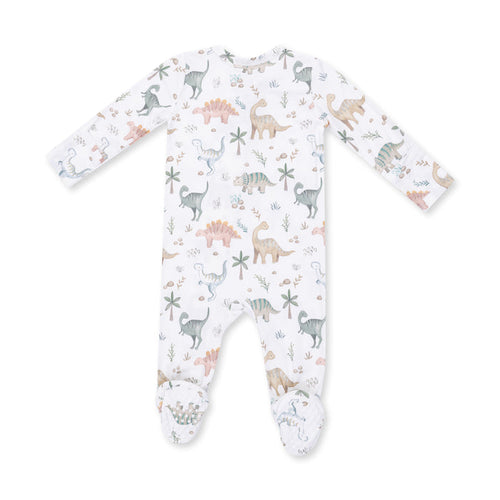 2 Way Zipper Footie- Sweet Baby Dinos