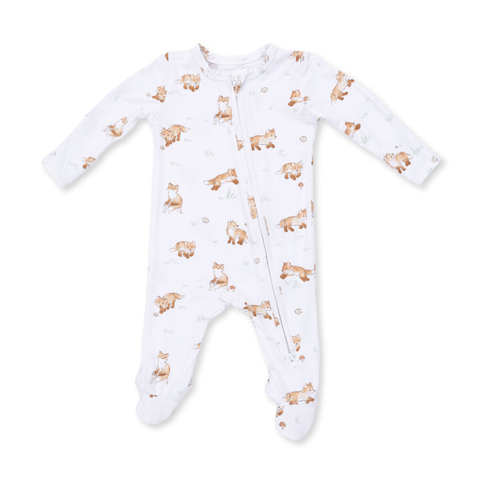 2 Way Zipper Footie-Little Explorer Fox