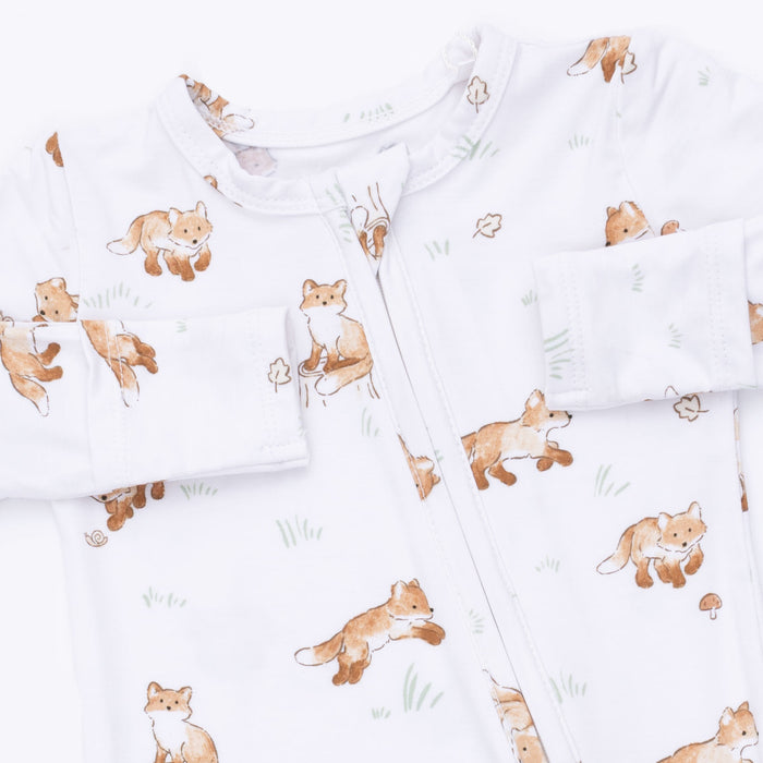 2 Way Zipper Footie-Little Explorer Fox