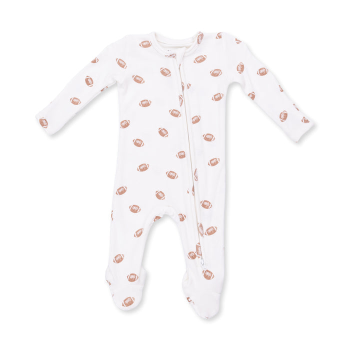 2 Way Zipper Footie-Mini Footballs