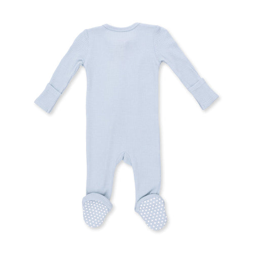 2 Way Zipper Footie-Solid Baby Blue