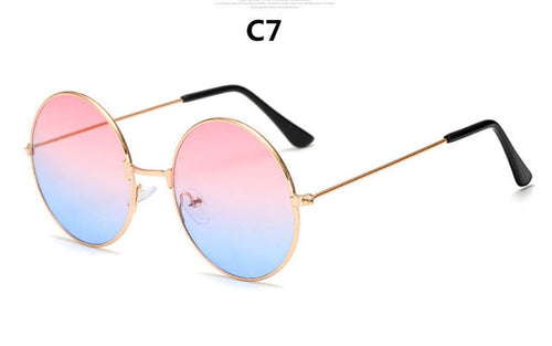 2019 Burst metal circular fashion sunglasses