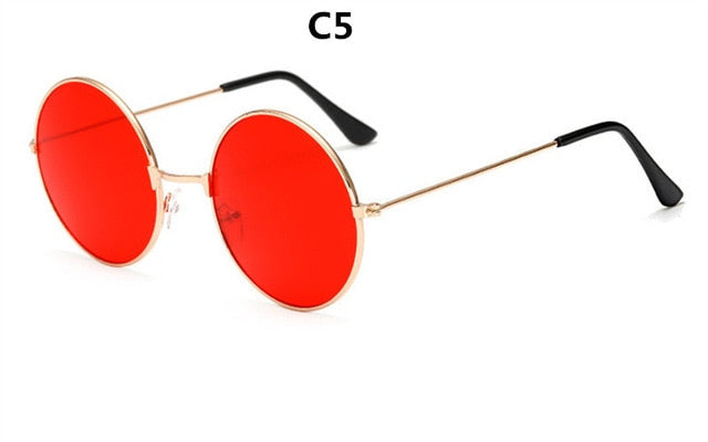 2019 Burst metal circular fashion sunglasses