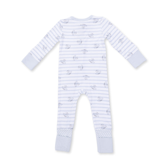 Airplane Stripe Convertible Romper