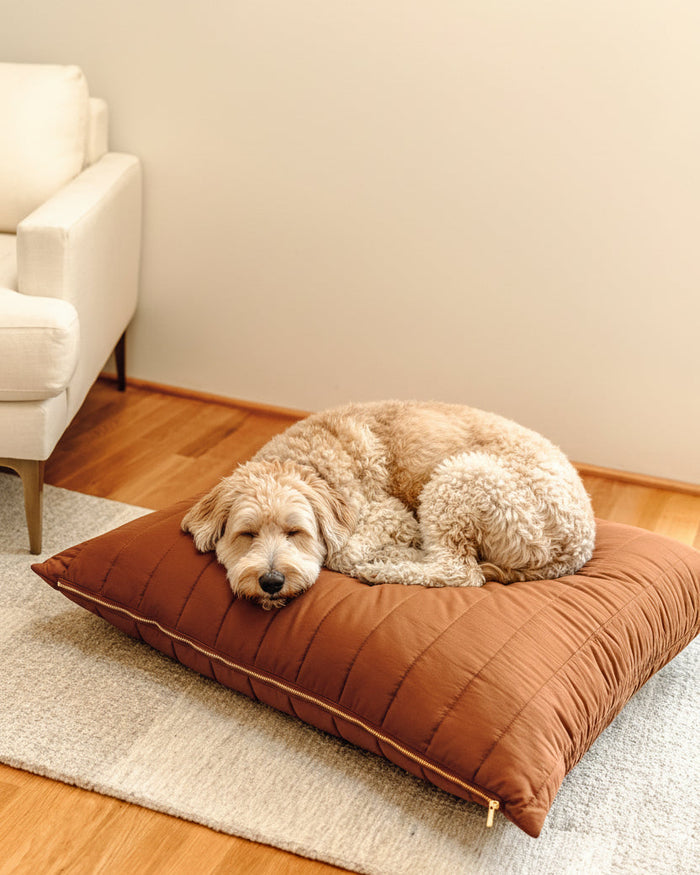 Alpine Rust Puffer Dog Bed, Cover Only
