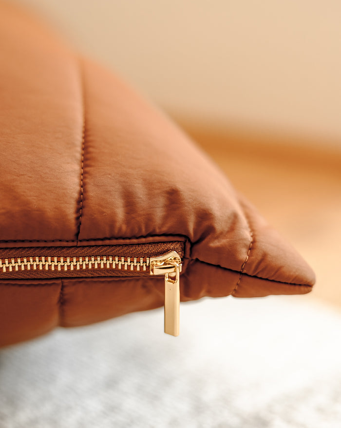 Alpine Rust Puffer Dog Bed