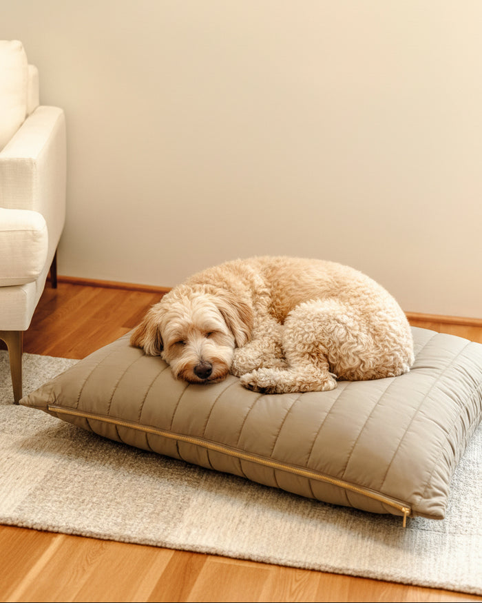 Alpine Taupe Puffer Dog Bed