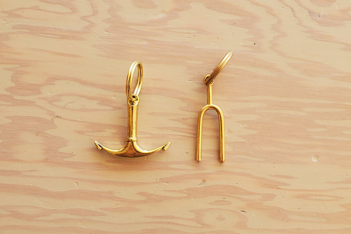 Aubock Key Rings "Anchor #7151" "Tuning Fork #7225"