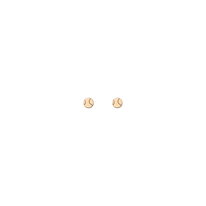 Aurate x Wilson: Tennis Ball Stud Earrings Vermeil Yellow Gold Pair Single Butterflyback Flatback First