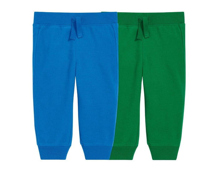 Primary Baby French Terry Jogger - 2 Pack - Blueberry / Grass. Available at www.tenlittle.com
