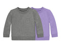 Primary Baby French Terry Sweatshirt - 2 Pack - Heather Gray / Iris. Available at www.tenlittle.com