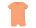 Front view of Primary Baby Henley Romper - Goldfish. Available at www.tenlittle.com