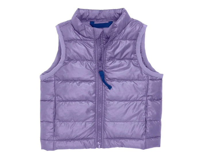 Primary Baby Lightweight Puffer Vest - Iris. Available at www.tenlittle.com