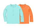 Front view of Baby Rash Guard - 2 Pack - Mist Cantaloupe. Available at www.tenlittle.com