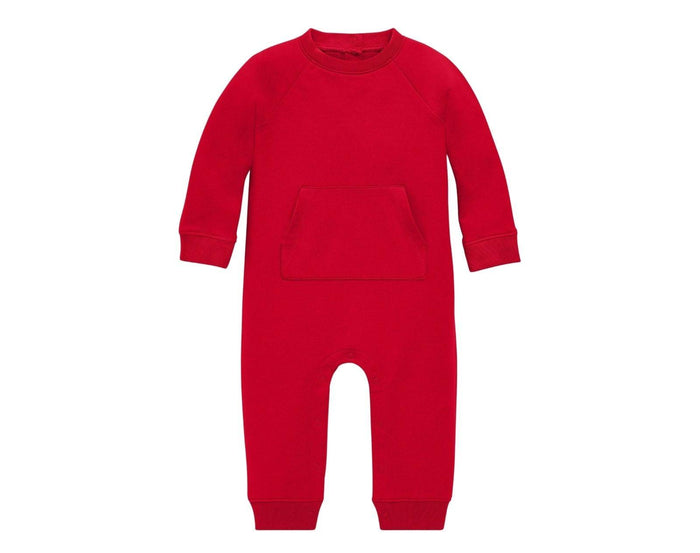 Primary - Baby Sweatshirt Romper - Cherry - Available at www.tenlittle.com