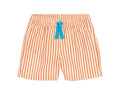 Front view of Primary Baby Swim Trunks - Cantaloupe White Stripe. Available at www.tenlittle.com