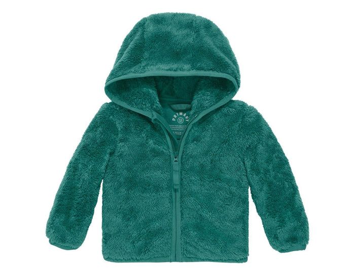 Primary - Baby Teddy Fleece Jacket - Sunwashed Teal - Available at www.tenlittle.com