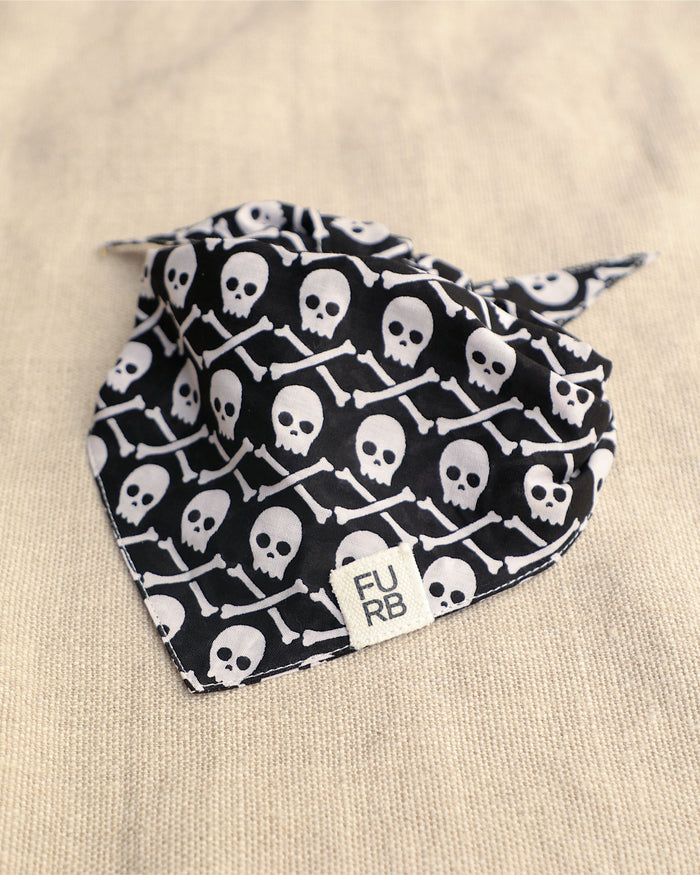 Bad to the Bone Skull Bandana dog bandana with skull