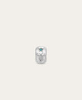 Baguette + Turquoise Horseshoe Lucky Big Bead in Sterling Silver