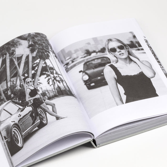 Page from Bart Kuykens 10th Anniversary photo book on orsche drivers and their cars.