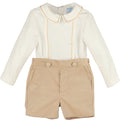 Beige Mini Corduroy Button On Outfit