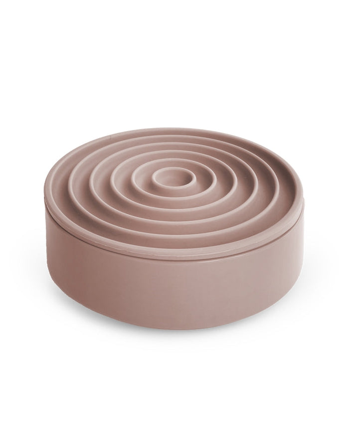 blush slow feeder dog bowl with enrichment design, silicone feeding solution for healthier mealtime habits