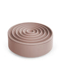 blush slow feeder dog bowl with enrichment design, silicone feeding solution for healthier mealtime habits