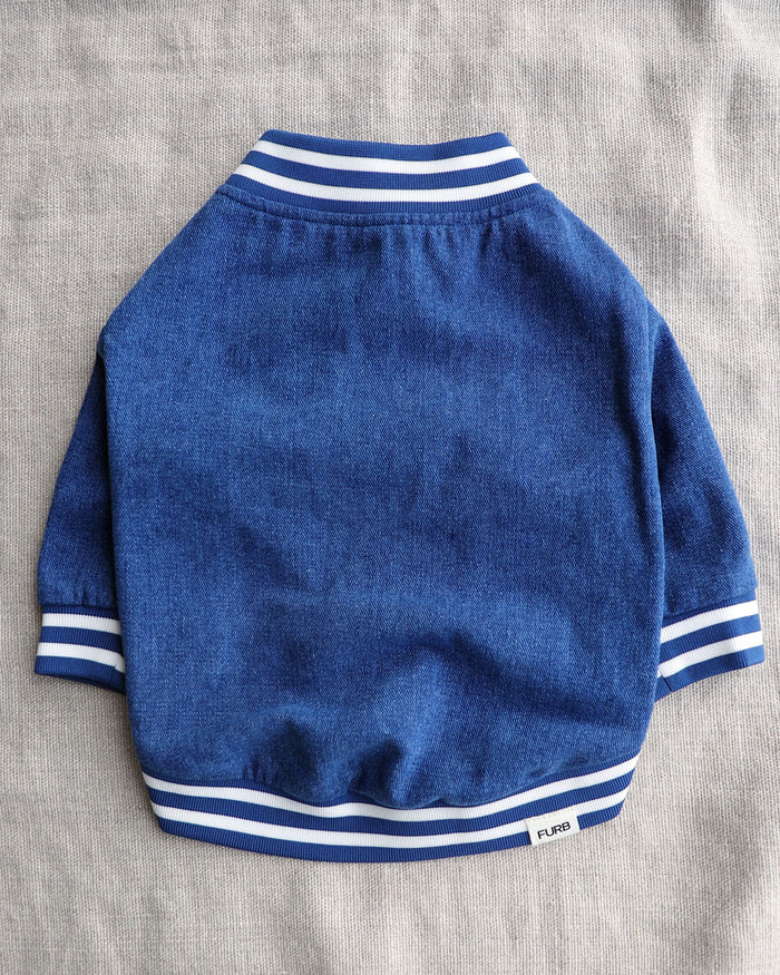 Striped Heart Print Embroidered dog jacket – Best Friends Furever Denim Jacket