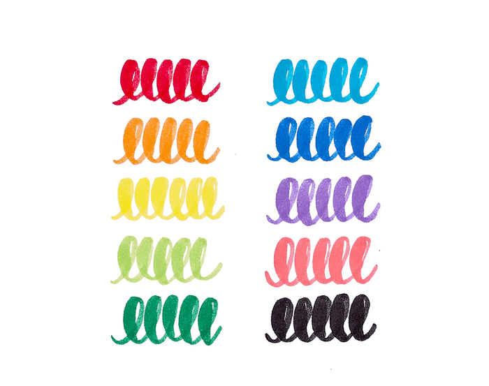 Ooly Big Bright Washable Brush Markers - Set of 10. Available at www.tenlittle.com