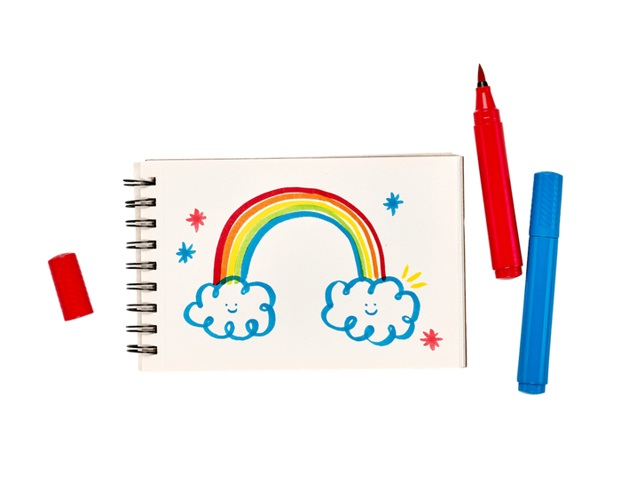 Ooly Big Bright Washable Brush Markers - Set of 10. Available at www.tenlittle.com
