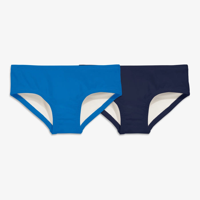 Primary Bikini Bottoms - 2 Pack - Blueberry / Navy. Available at www.tenlittle.com