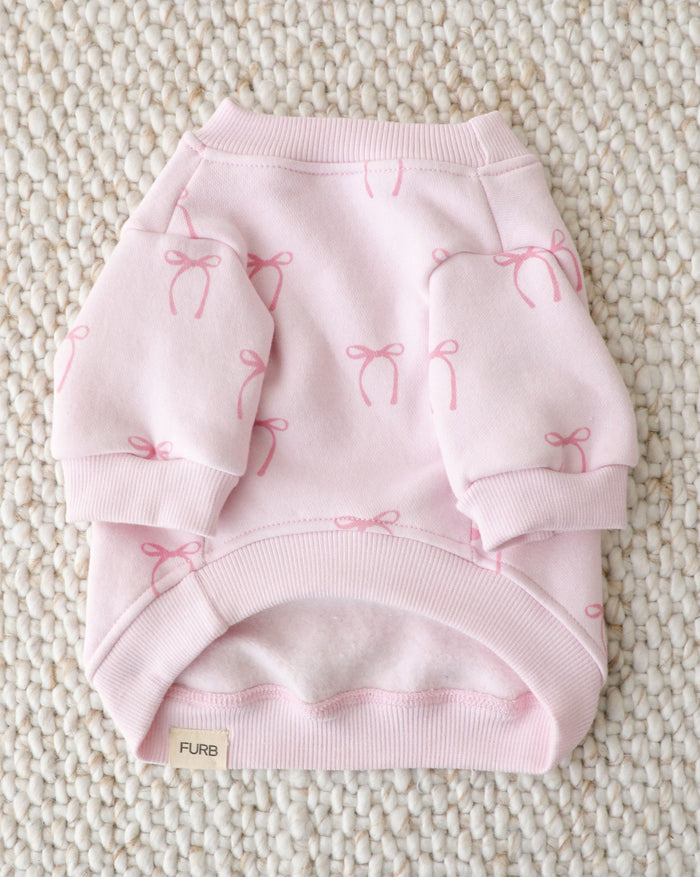 pastel pink dog sweatshirt with soft knit fabric, stylish and comfortable pet apparel