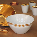 bol en porcelaine blanche avec des petits motifs en or à l'extérieur - tsé tsé