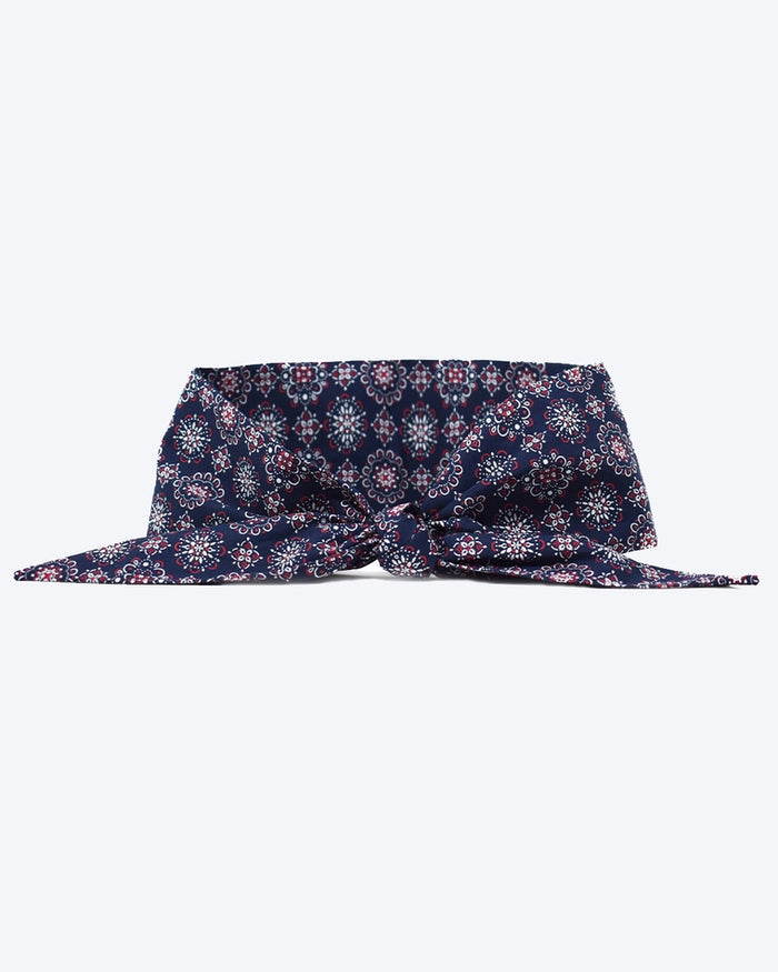 Classic blue dog bandana, perfect for small and medium breeds like Cocker Spaniels and Beagles.