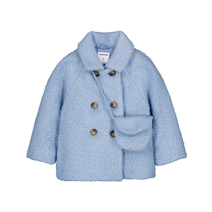 Boucle Coat with Purse