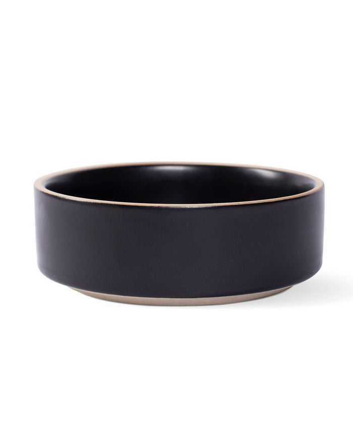 Bowled Over Minimal Charcoal Dog Bowl