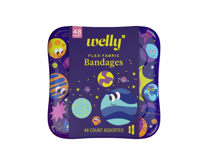 Front view of Welly Bravery Bandages - Space. Available at www.tenlittle.com