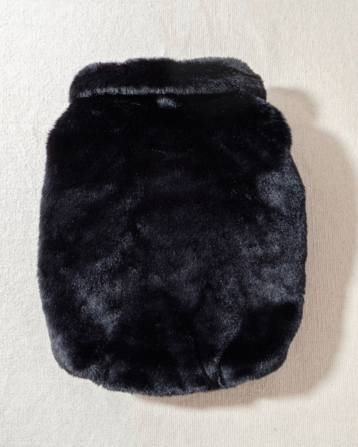 silky soft black faux fur and buttery ribbed leather accents. Matte, soft-feel snap buttons line the leather placket, leading to an oversized fur collar that wraps your fur babe in a warm hug. . best winter coat for corgi