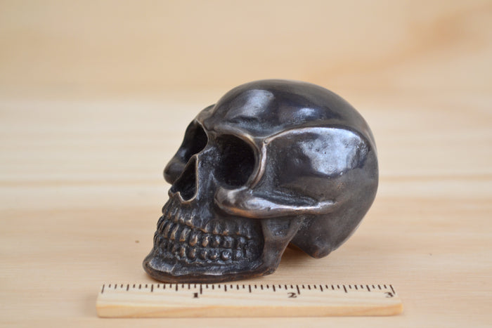 Bronze Object "Skull" by Anne Ricketts.