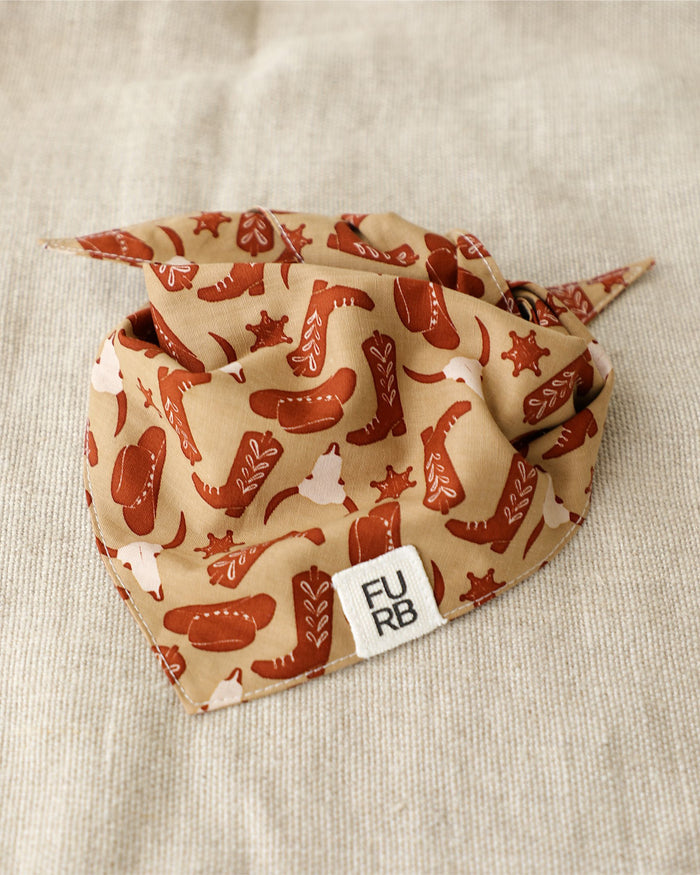 Buckaroo Western Print Dog Bandana