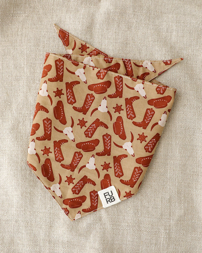 Buckaroo Western Print Dog Bandana