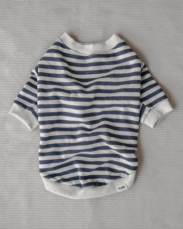 Camden Charcoal Striped Dog Sweatshirt female french bulldog clothes