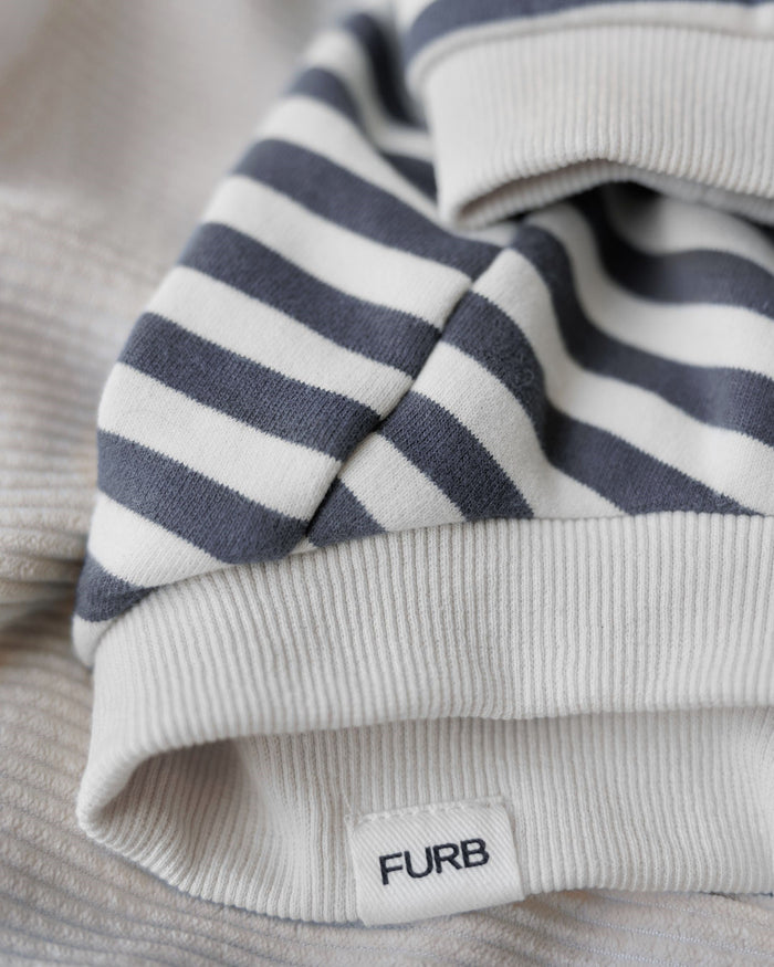 Camden Charcoal Striped Dog Sweatshirt female french bulldog outfits