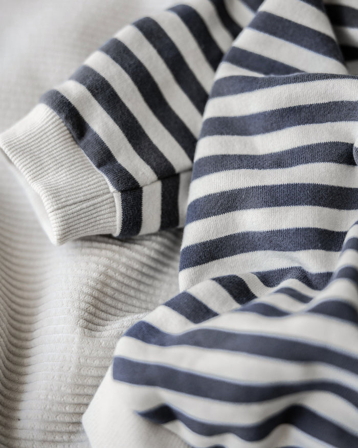 Camden Charcoal Striped Dog Sweatshirt french bulldog apparel