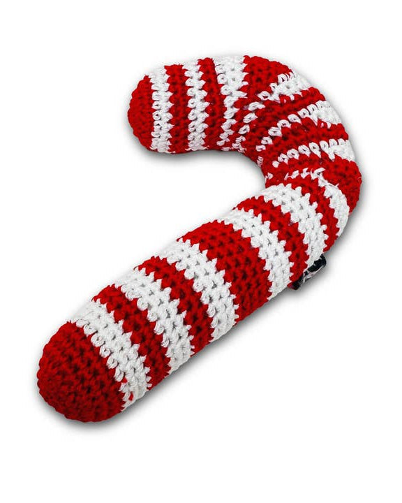Candy Crush Crochet Dog Toy, dog toy for stylish dogs with lace-trimmed crochet
